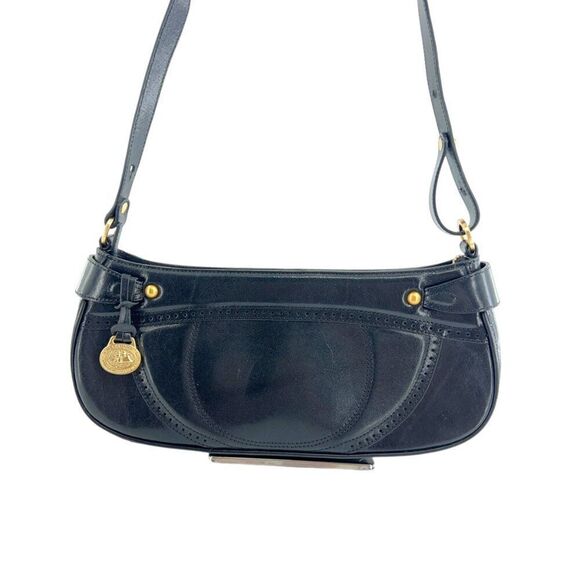 BRAHMIN Small Black Smooth Leather Shoulder Bag Purse - Picture 4 of 15